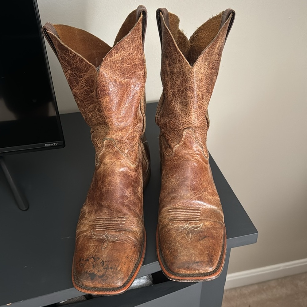 Justin Bent Rail Roughout Cowboy Boots